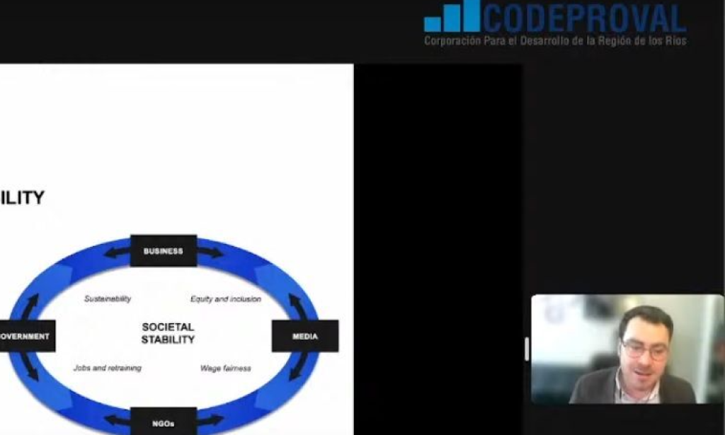 Nuestro coordinador, Francisco Loyola, expuso sobre los nuevos estándares de reporte en sostenibilidad voluntarios y vinculantes en el mundo en el Encuentro Empresarial del Sur organizado por CODEPROVAL