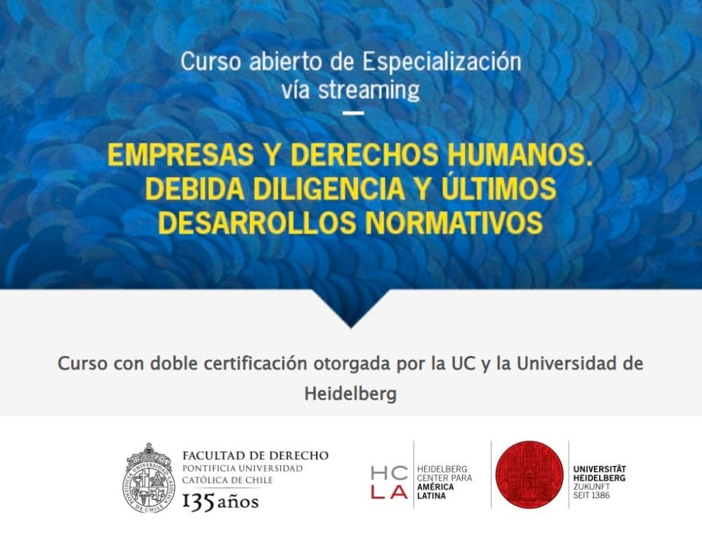 Nuevo curso de verano con doble certificación en empresas y DDHH - UC/U. Heidelberg