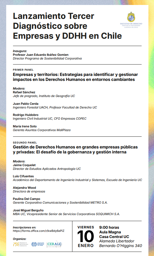 Programación Tercer Diagnóstico sobre Empresas y Derechos Humanos Chile 2024